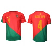 Portugalsko Ruben Dias #4 Domáci futbalový dres MS 2022 Krátky Rukáv